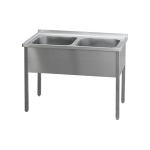 MSD 6012 - Stůl mycí 120x60x90 - 2x dřez 50x50x30