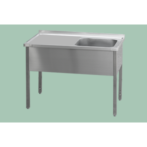 MSJOP 7018 - Stůl mycí 180x70x90 - 1x dřez 50x40x30 odkapávací plocha pravá