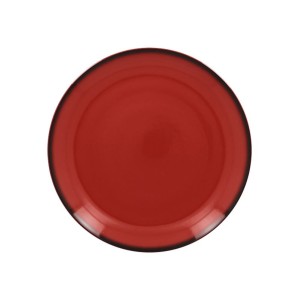RAK Talíř mělký kulatý 24 cm, červená | RAK-LENNPR24RD