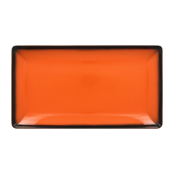 Lea talíř servírovací obdélný 33,5 cm x 18,1 cm - oranžová