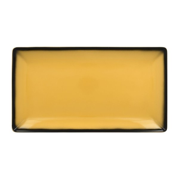Lea talíř servírovací obdélný 33,5 cm x 18,1 cm - žlutá