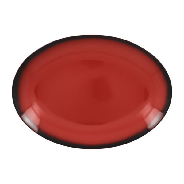 Lea talíř oválný 32 cm x 23 cm - červená