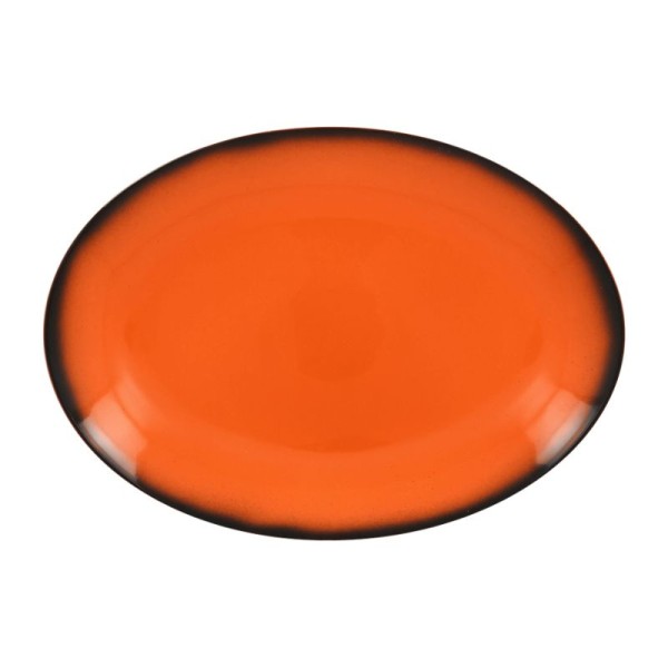 Lea talíř oválný 32 cm x 23 cm - oranžová