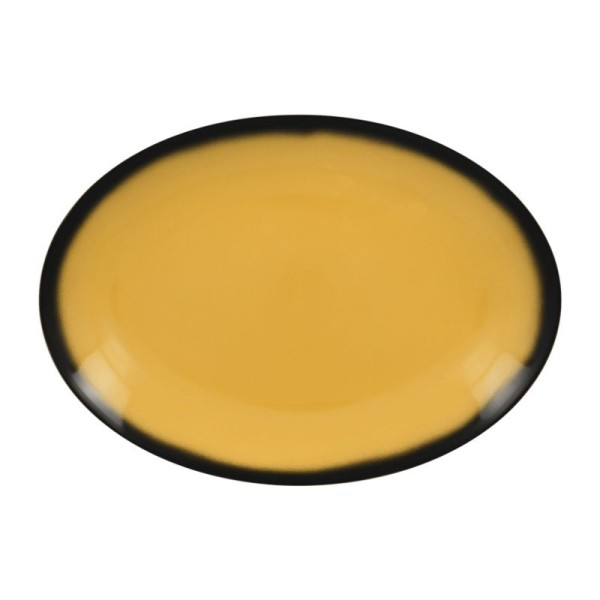 Lea talíř oválný 32 cm x 23 cm - žlutá