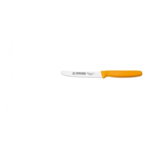 Nůž univerzální vroubkovaný 11 cm, žlutý