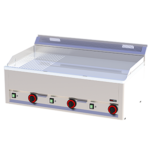 Grilovací deska 97x48 el. durable chrom. kombinovaná, bez pod. 400 V