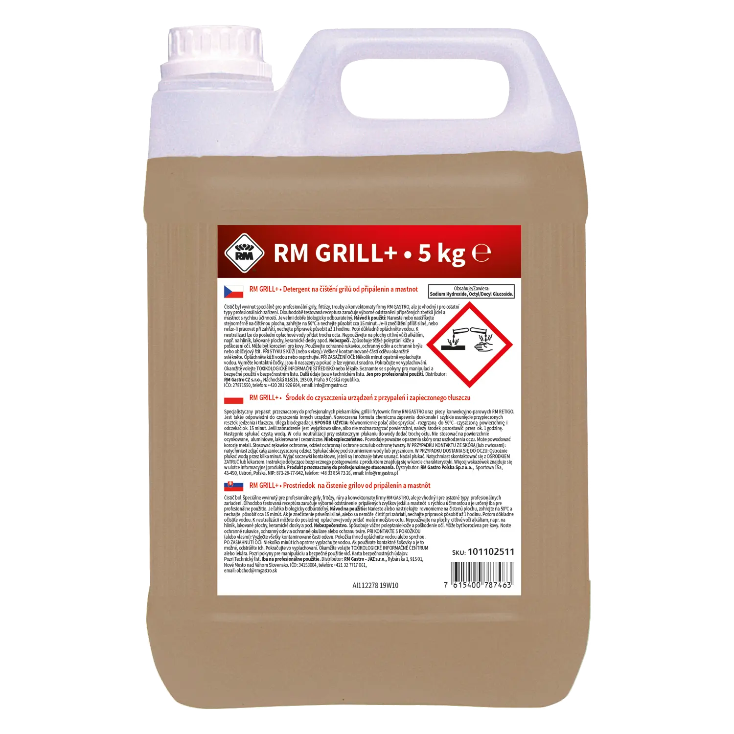 RM Grill+ 5 kg - Detergent na čištění grilu 5 kg