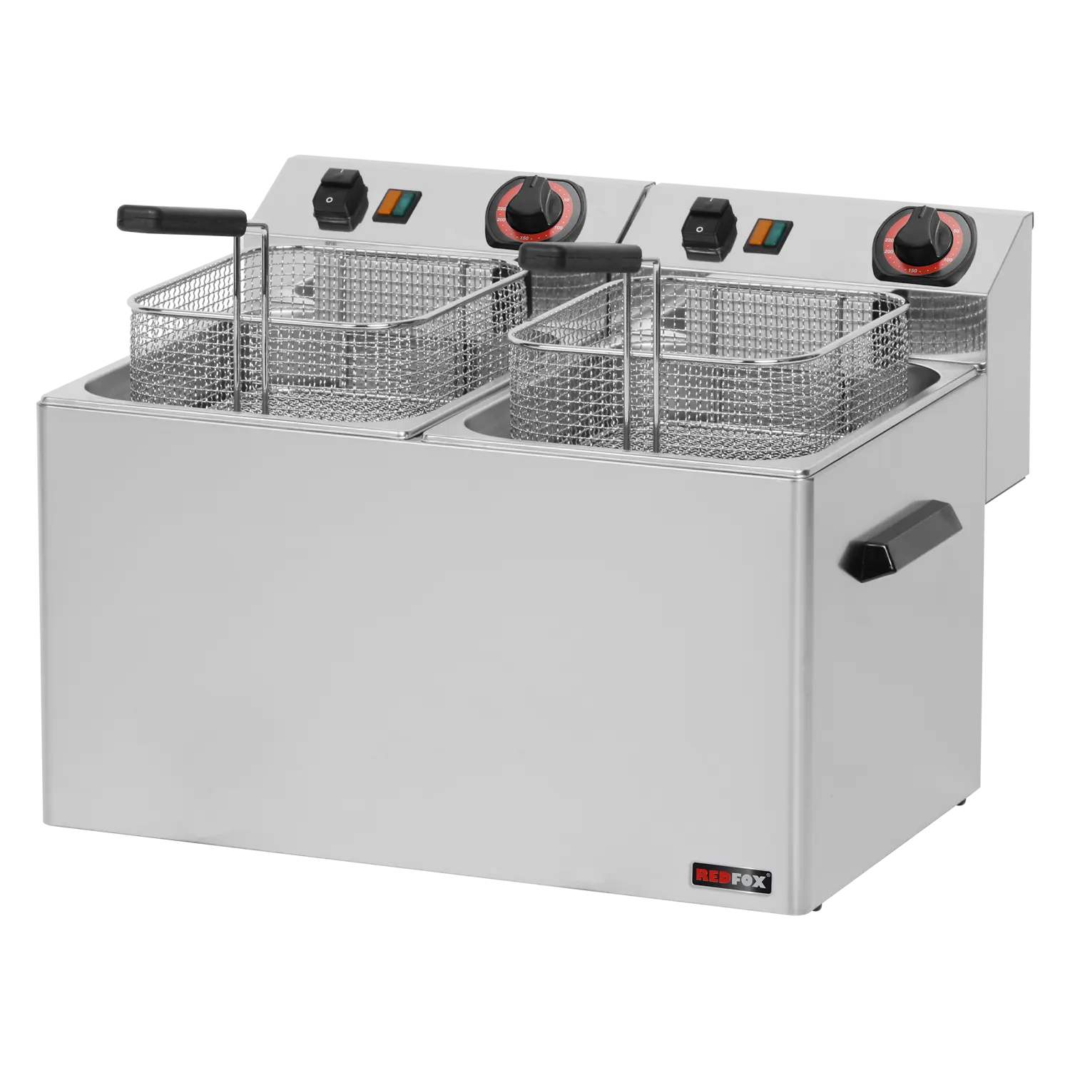 Fritéza elektrická dvojitá 0,75 kW/l, 8+8 l stolní 400 V | REDFOX - FE 77 T