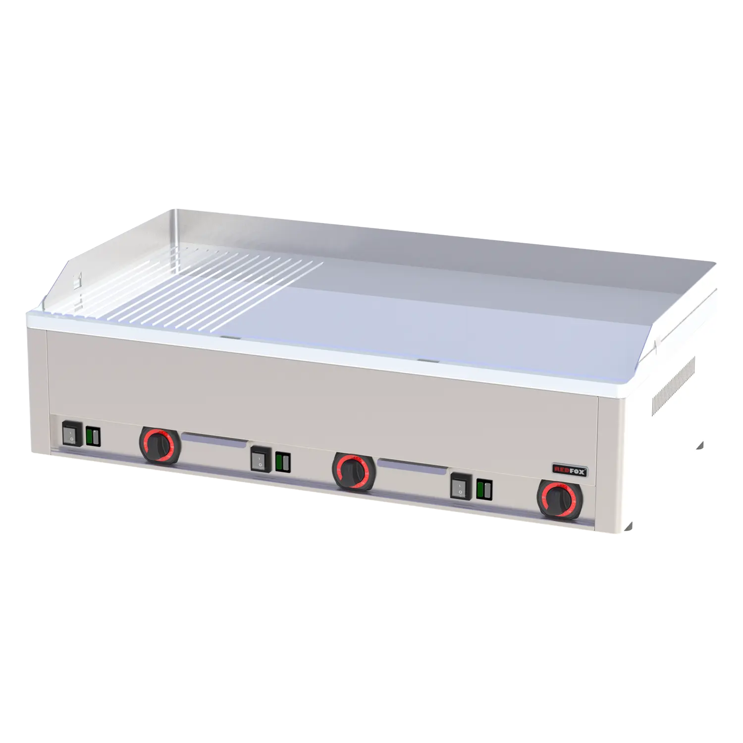Grilovací deska 97x48 elektrická durable chrom kombinovaná stolní 400 V | REDFOX - FTHRC 90 E