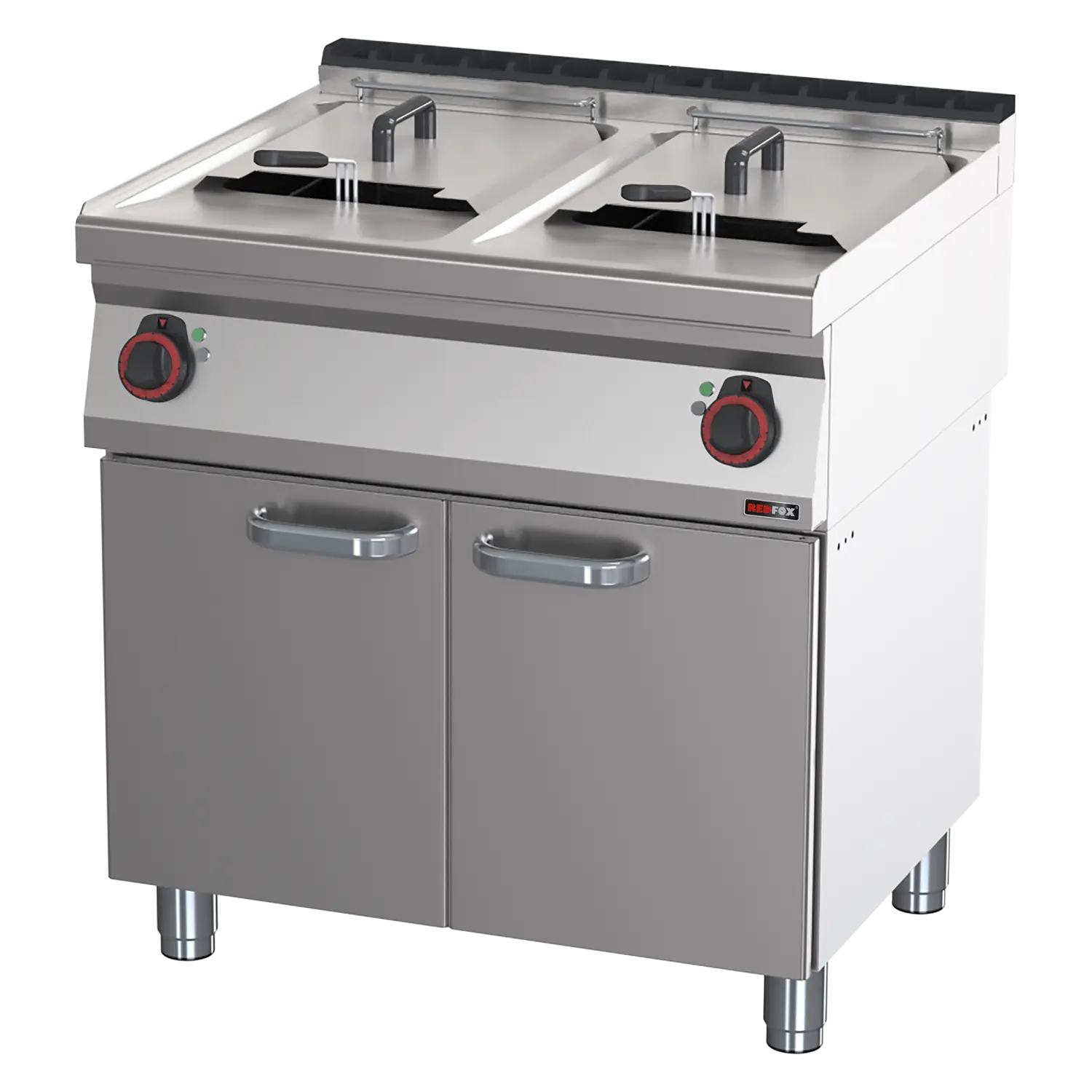 Fritéza elektrická dvojitá 0,8 kW/l, 17+17 l s podestavbou 400 V | REDFOX - FE 70/80 E