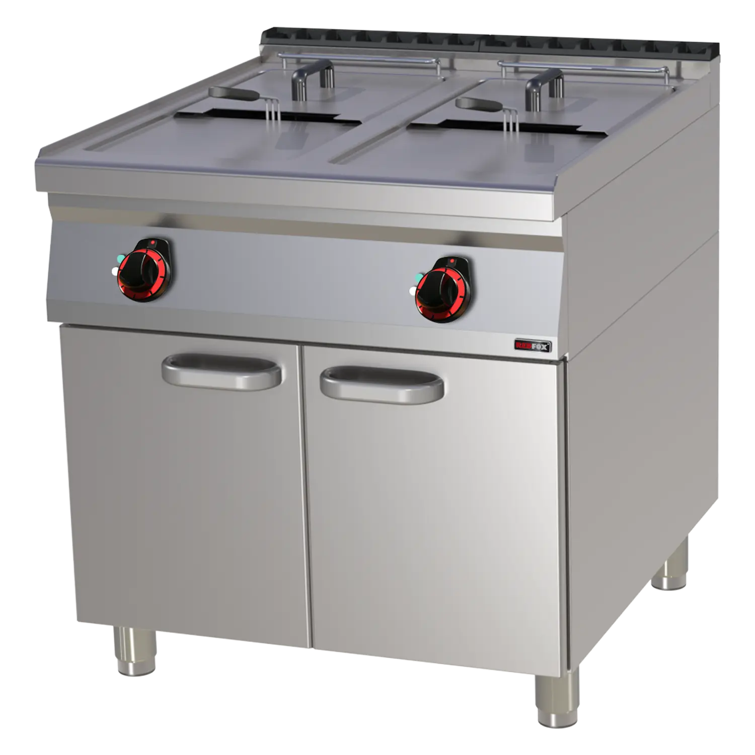 Fritéza elektrická dvojitá 0,8 kW/l, 17+17 l s podestavbou 400 V | REDFOX - FE 90/80-17 E