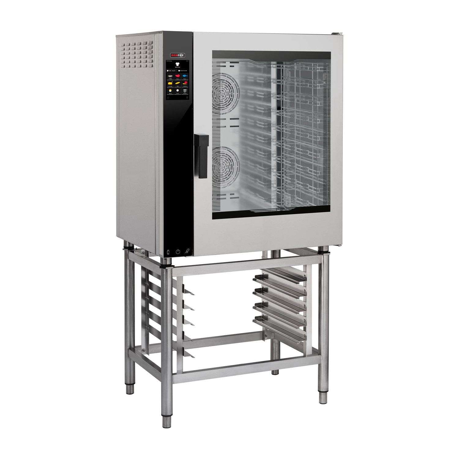 Konvektomat elektrický zesílená verze nástřik dotykový barevný automatické mytí pravé dveře 10x GN 1/1 | REDFOX - MPDN 1011 X ERAM