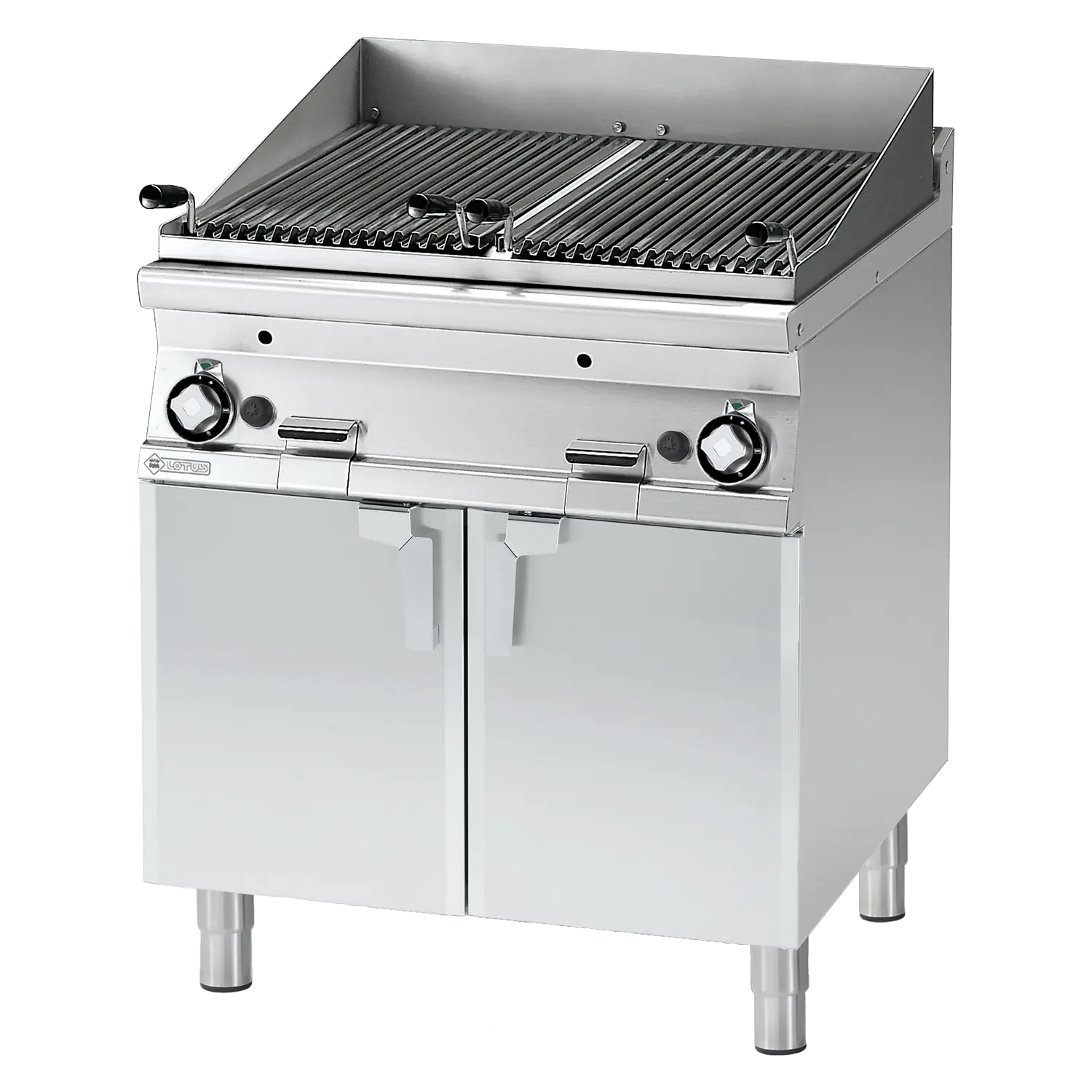 Lávový gril plynový dvojitý 2x 38x52 s podestavbou | RM - CW-78G