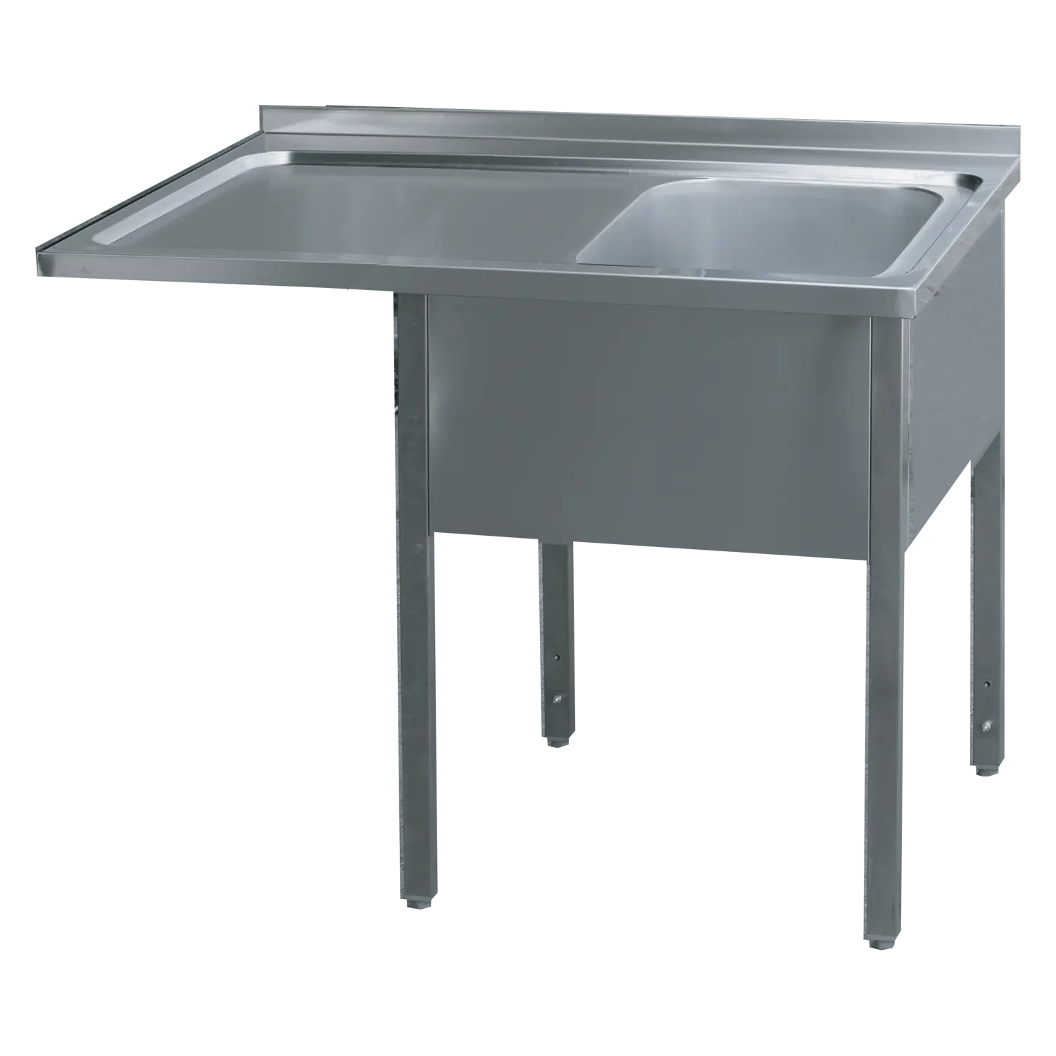 Stůl mycí 160x70x90 - 1x dřez 50x40x30 odkapávací plocha levá | REDFOX - MSJOL/M 7016