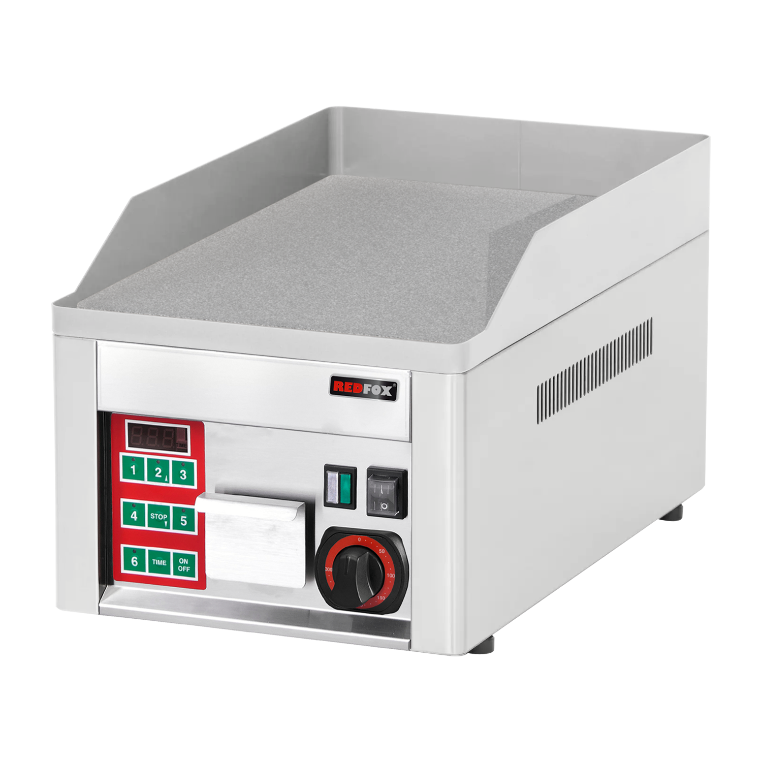 Grilovací deska hladká s digitálním časovačem durable chrom | REDFOX - FTHC 30 ED