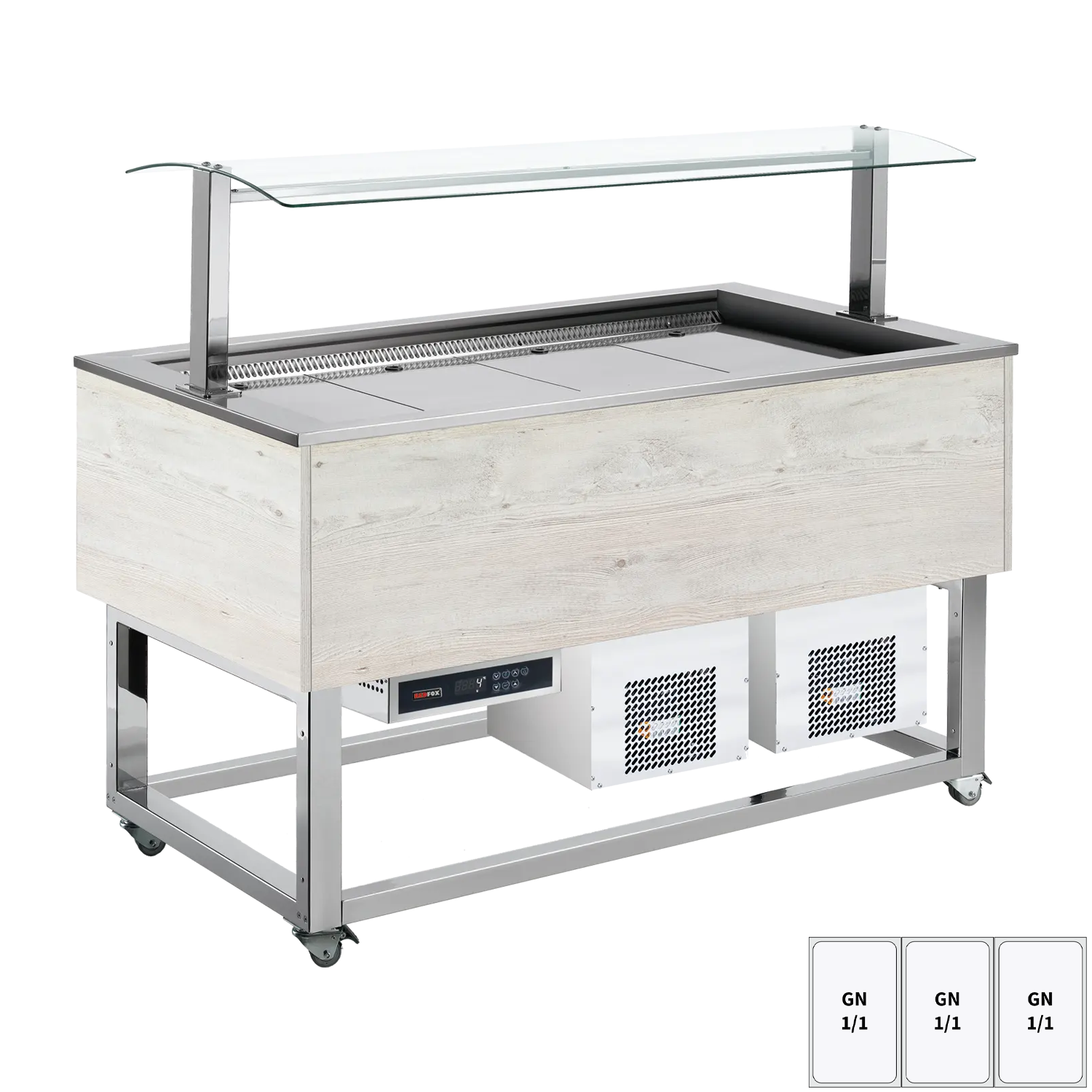 Bufet chlazený GN 3-1/1 Hemlock | REDFOX - ES BLUE+ 3H