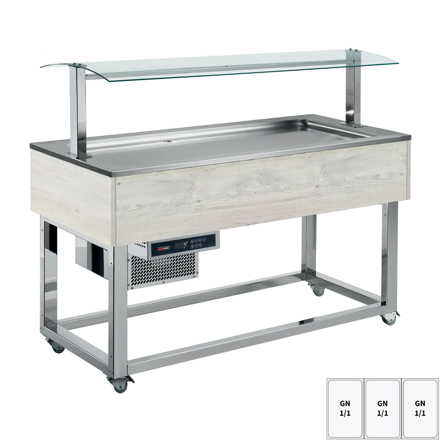 Bufet chlazený GN 3-1/1 Hemlock | REDFOX - ES LIME+ 3H