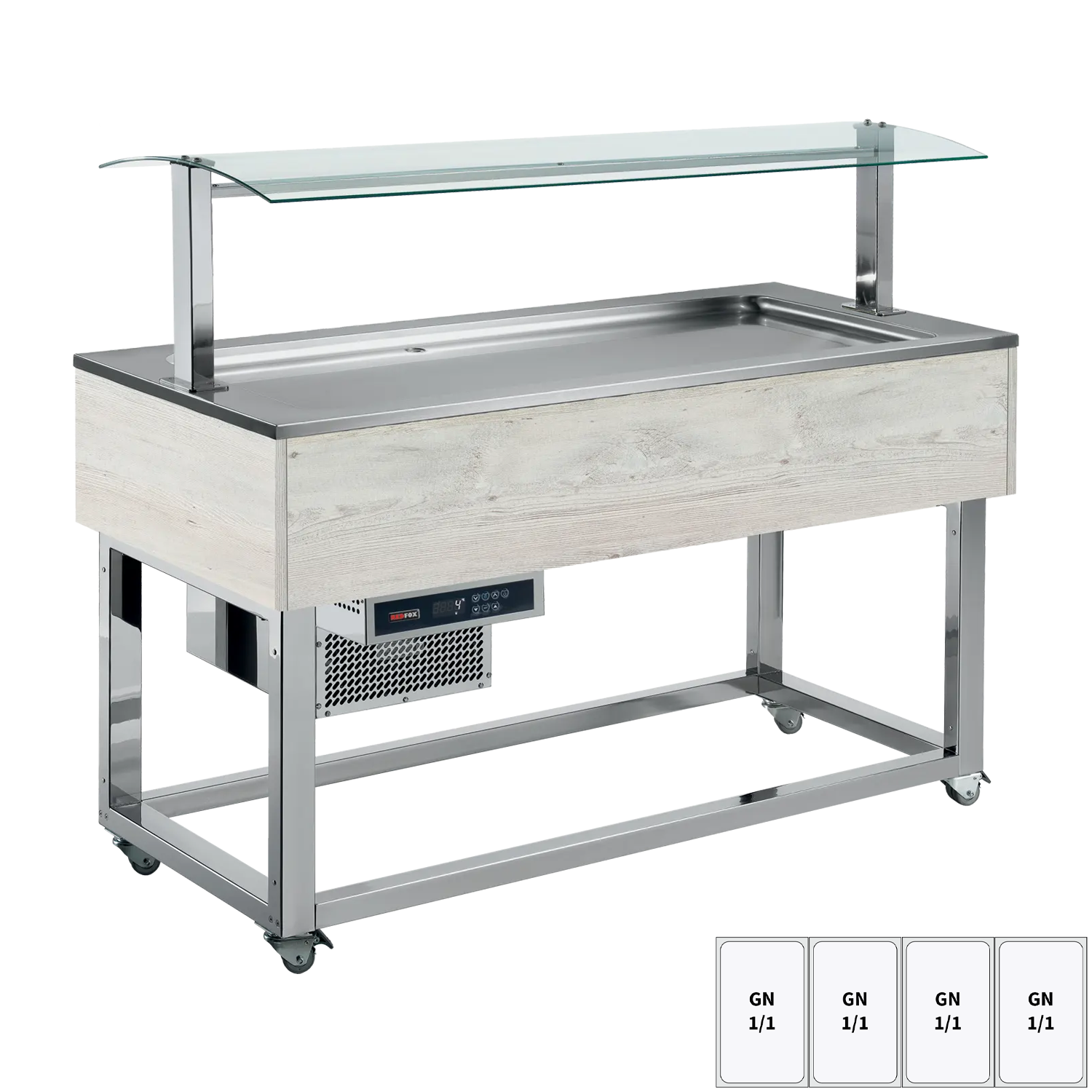 Bufet chlazený GN 4-1/1 Hemlock | REDFOX - ES LIME+ 4H