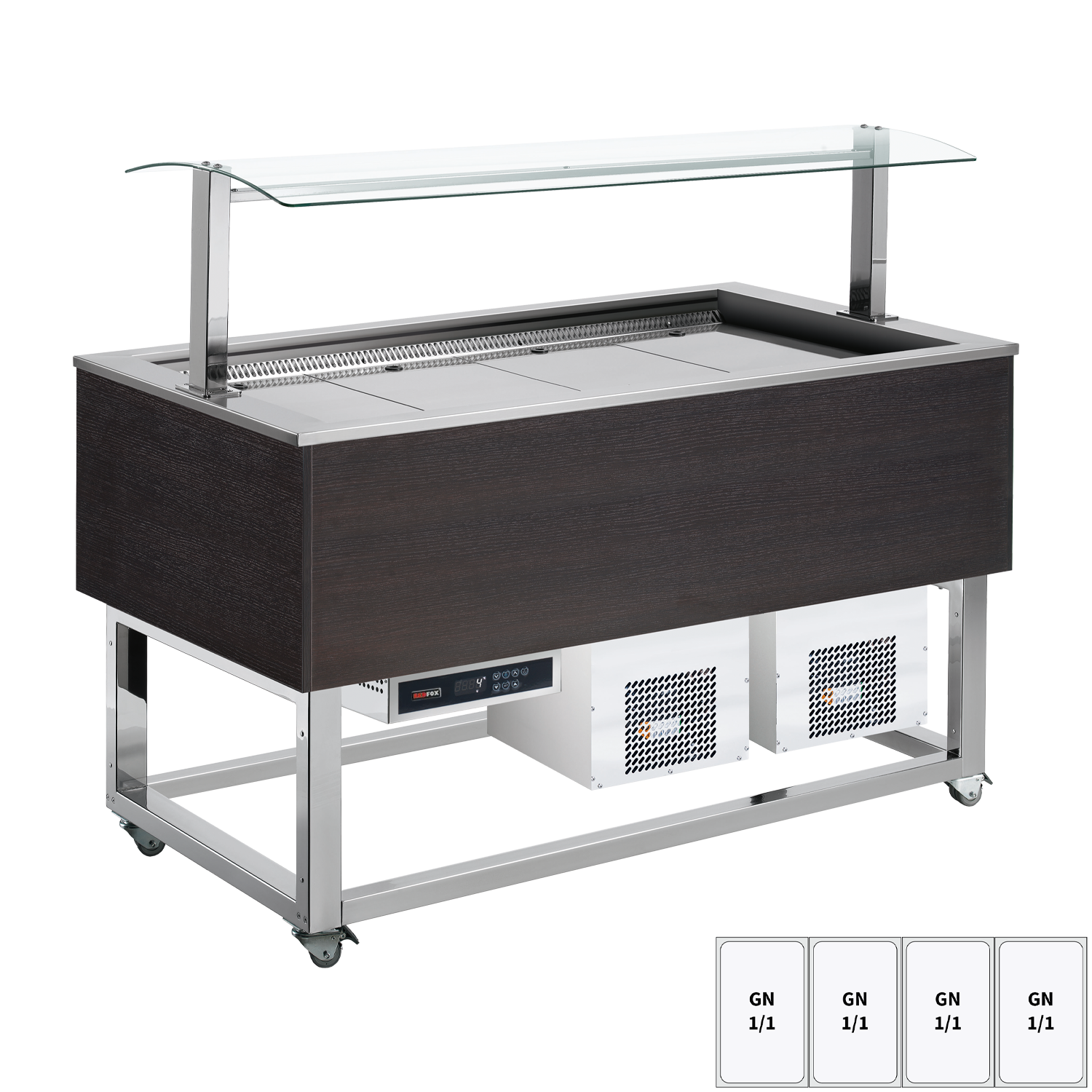 Bufet chlazený GN 4-1/1 Wenge | REDFOX - ES BLUE+ 4W