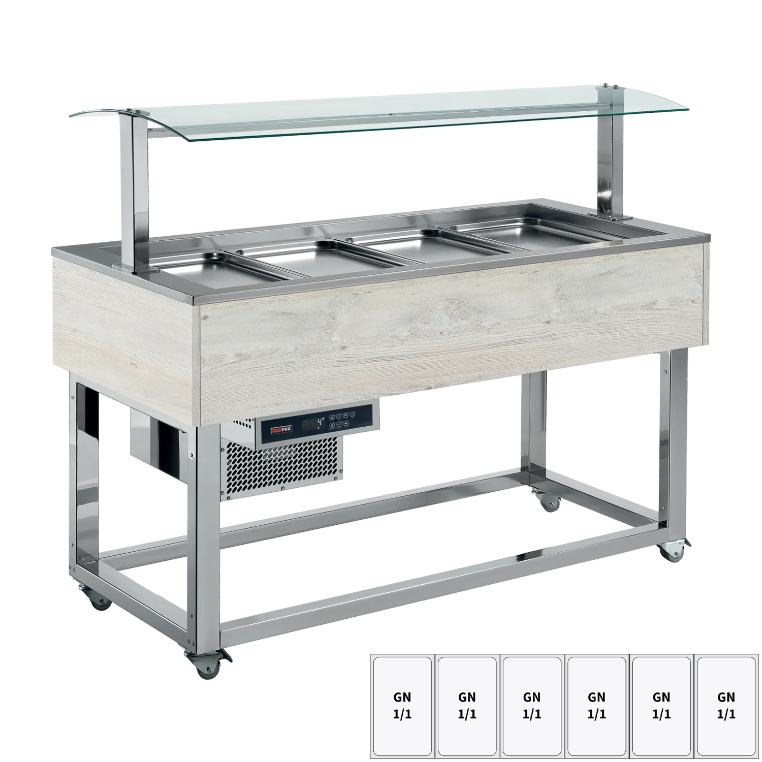 Bufet chlazený GN 6-1/1 Hemlock | REDFOX - ES GREEN+ 6H