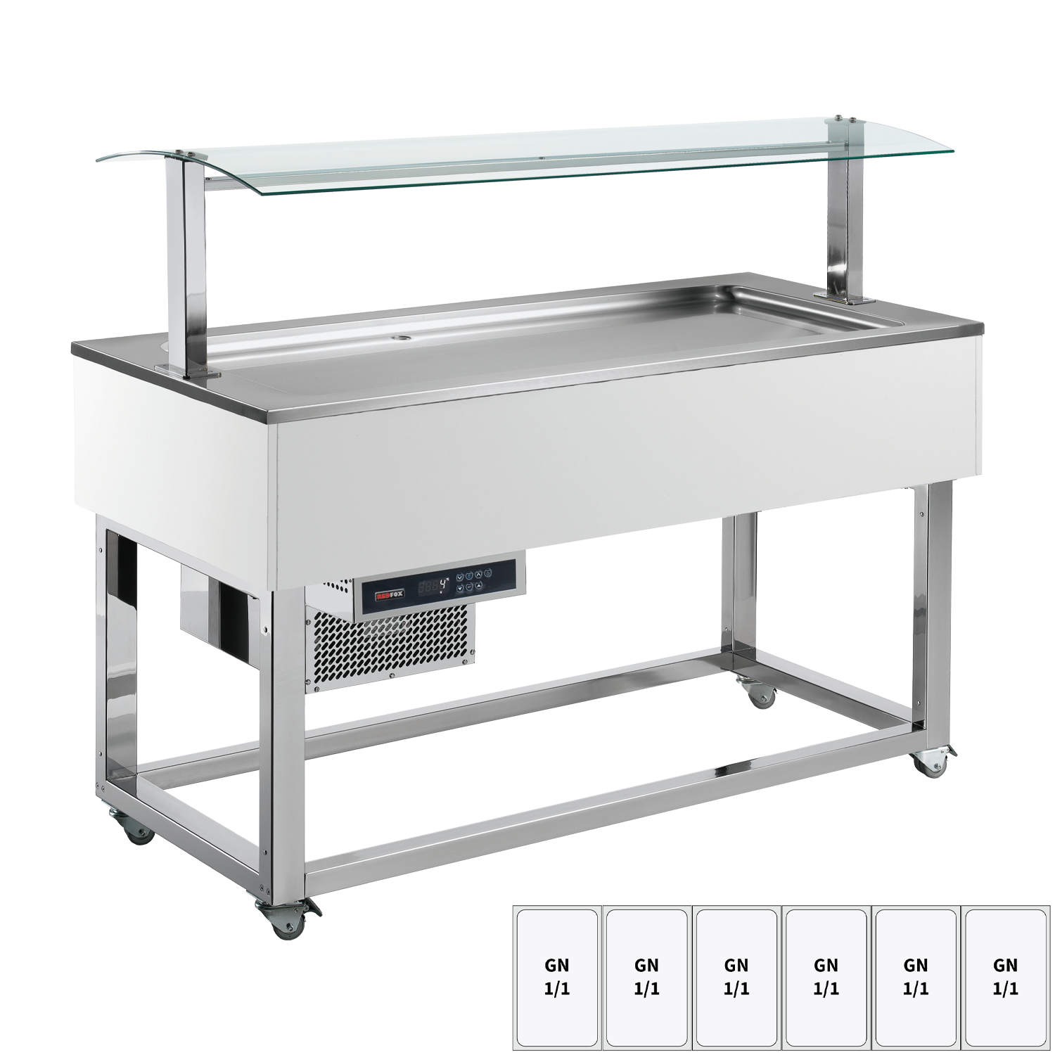 Bufet chlazený GN 6-1/1 RAL | REDFOX - ES LIME+ 6R