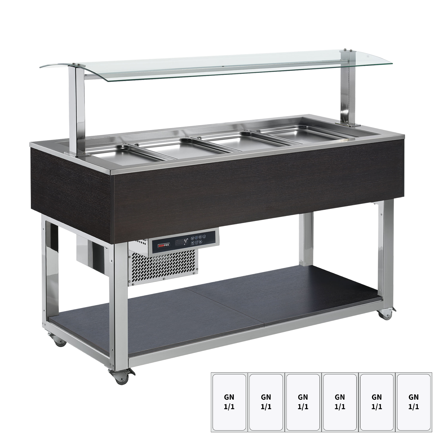 Bufet chlazený GN 6-1/1 Wenge | REDFOX - ES GREEN+ 6W