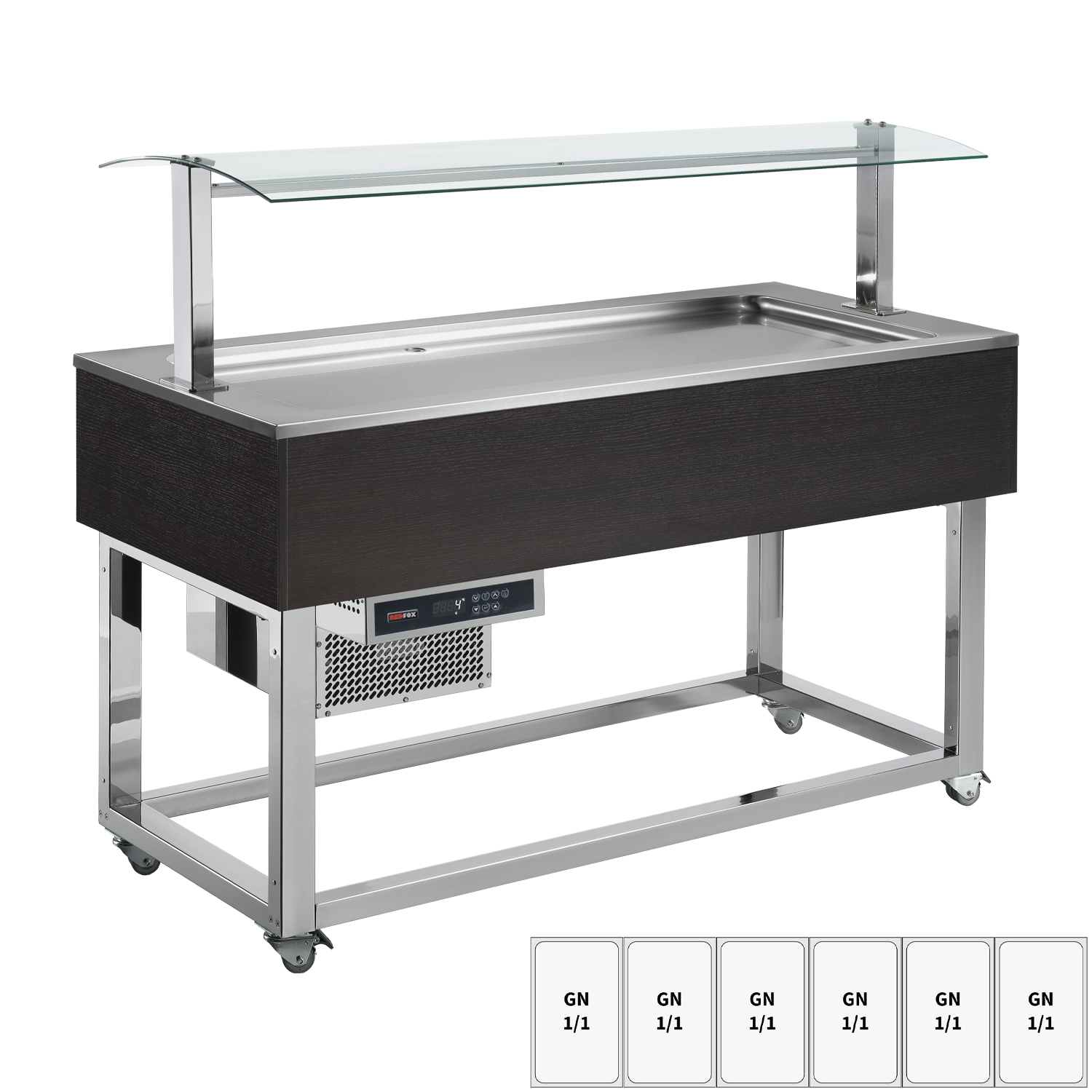 Bufet chlazený GN 6-1/1 Wenge | REDFOX - ES LIME+ 6W