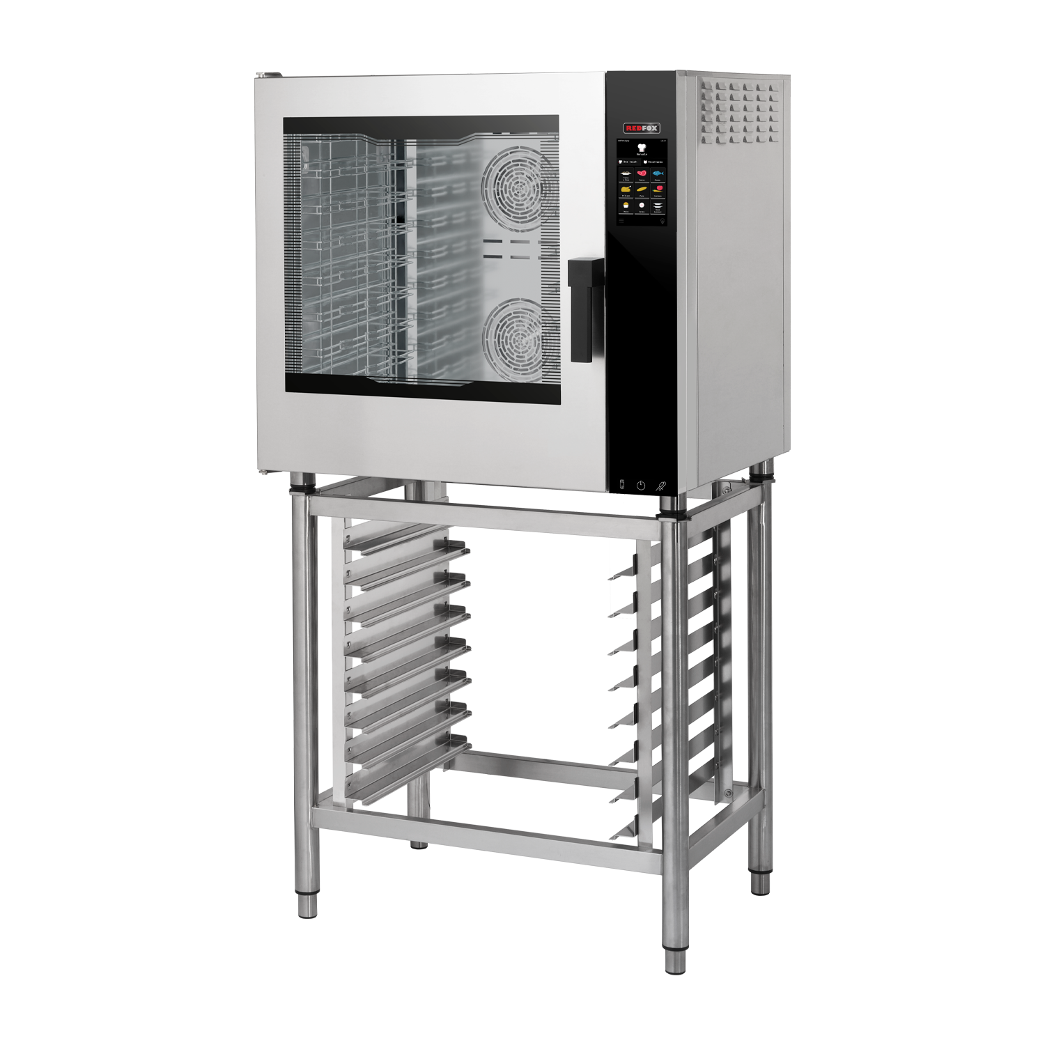 Konvektomat elektrický nástřik dotykový barevný automatické mytí levé dveře 7x GN 1/1 | REDFOX - MPDN 0711 ELAM