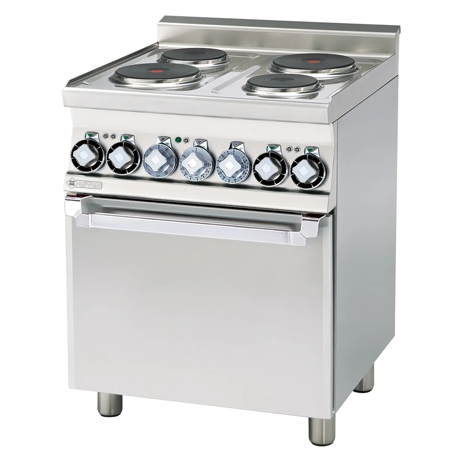 Sporák elektrický s horkovzdušnou elektrickou troubou multi s grilem 4x plotýnka 400 V | RM - CFM4-66ET