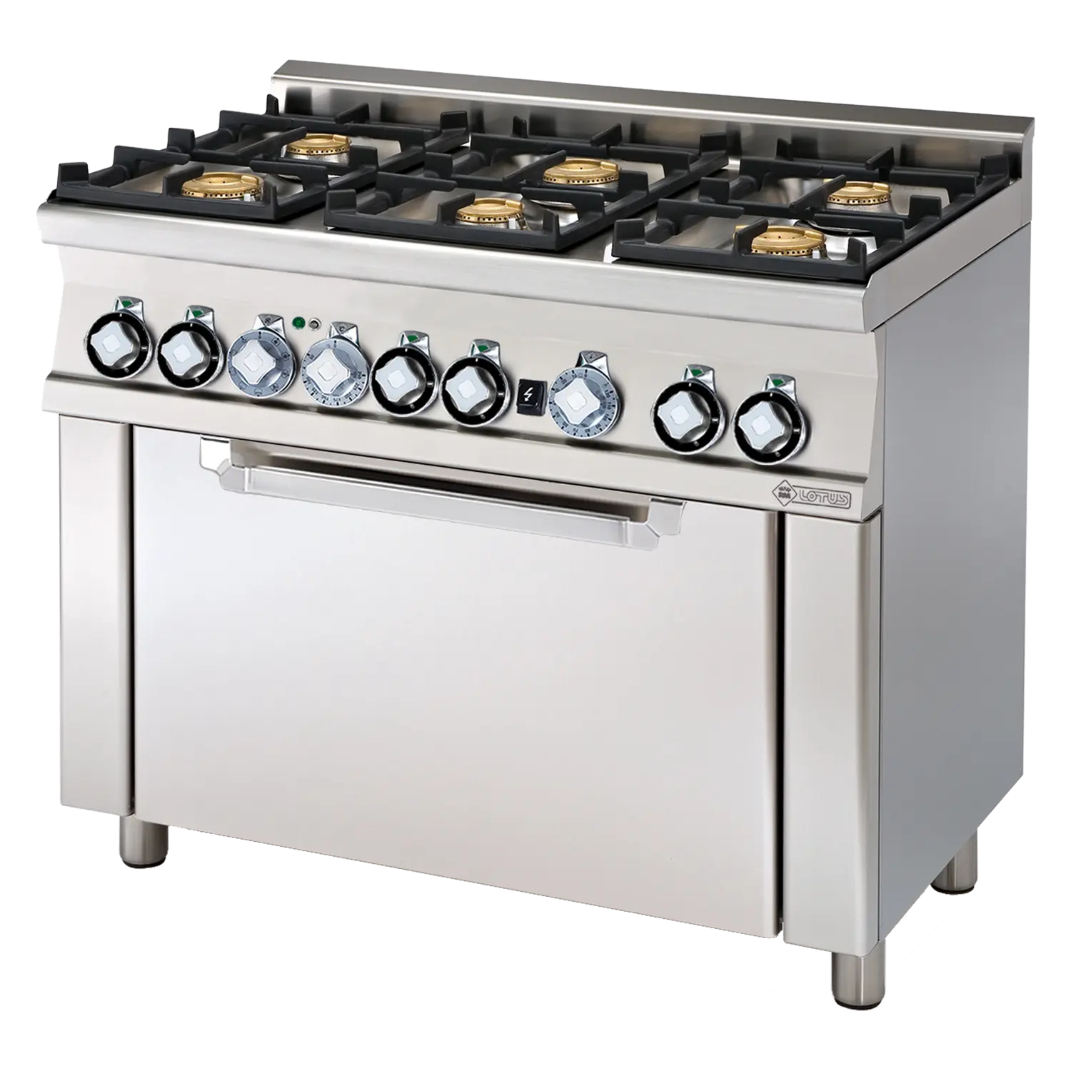 Sporák plynový se statickou plynovou troubou GN 1/1 - 6x hořák  | RM - CF6-610G