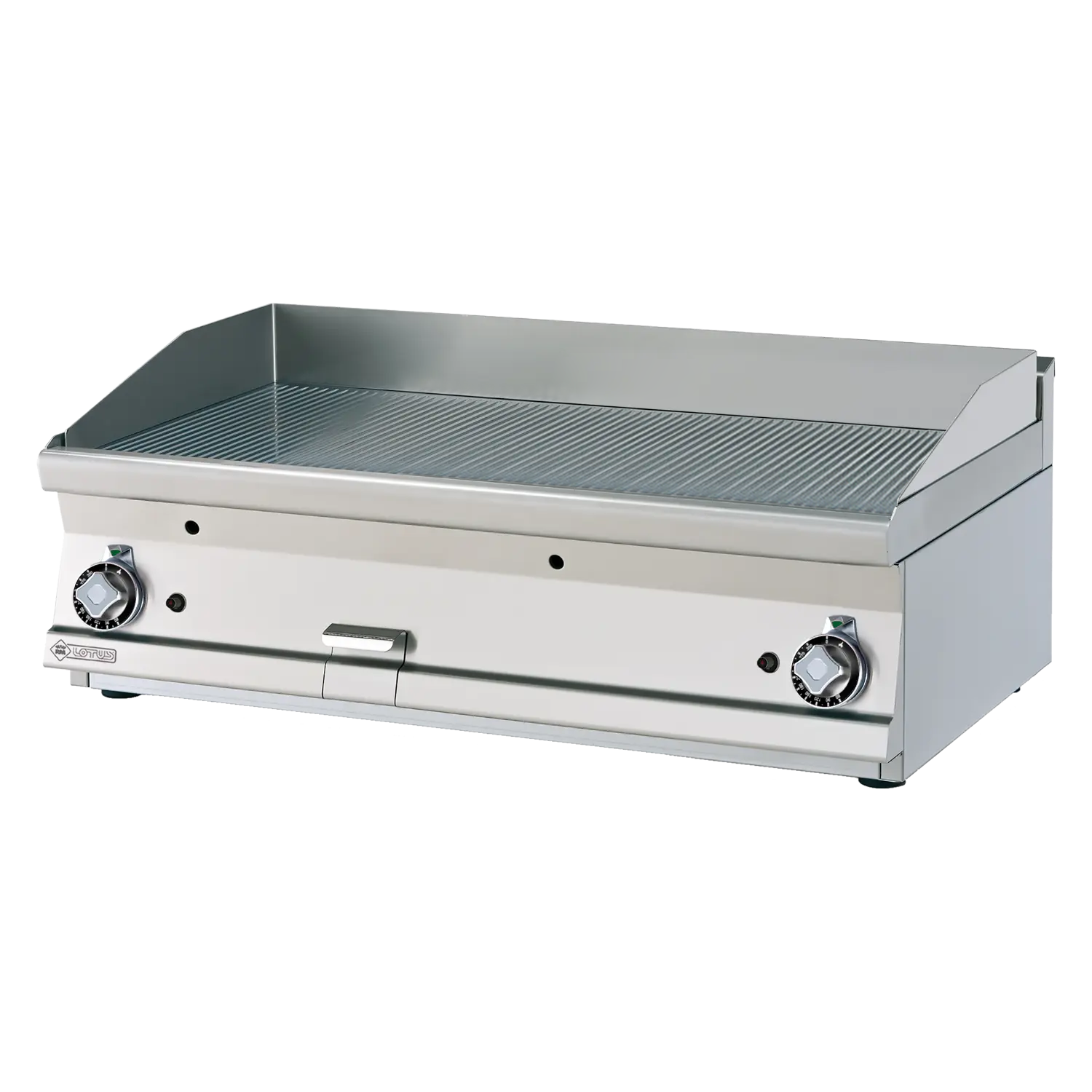 Grilovací deska 100x45 plynová chromovaná rýhovaná bez podestavby | RM - FTRT-610GS