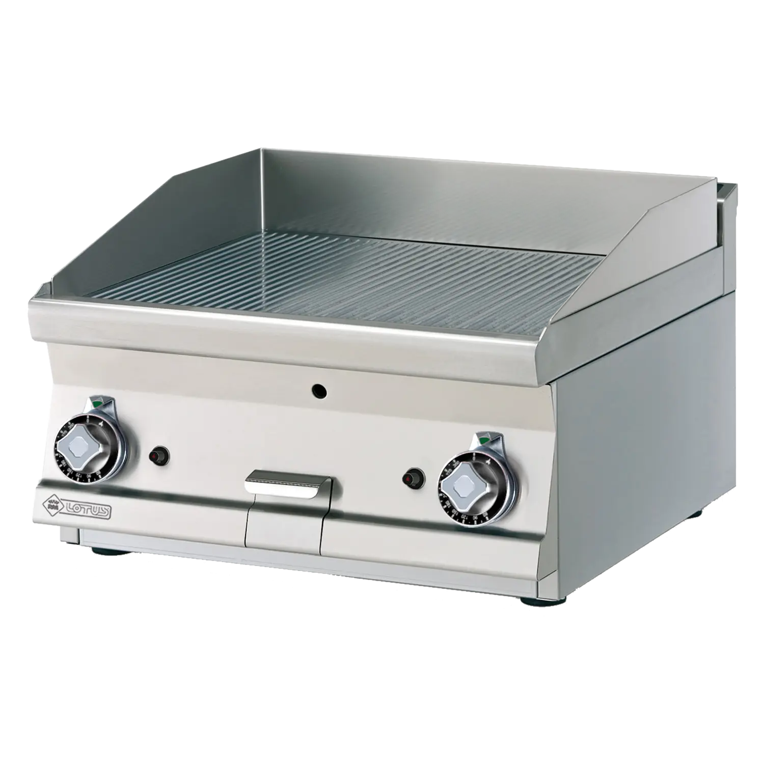 Grilovací deska 60x45 plynová chromovaná rýhovaná bez podestavby | RM - FTRT-66GS