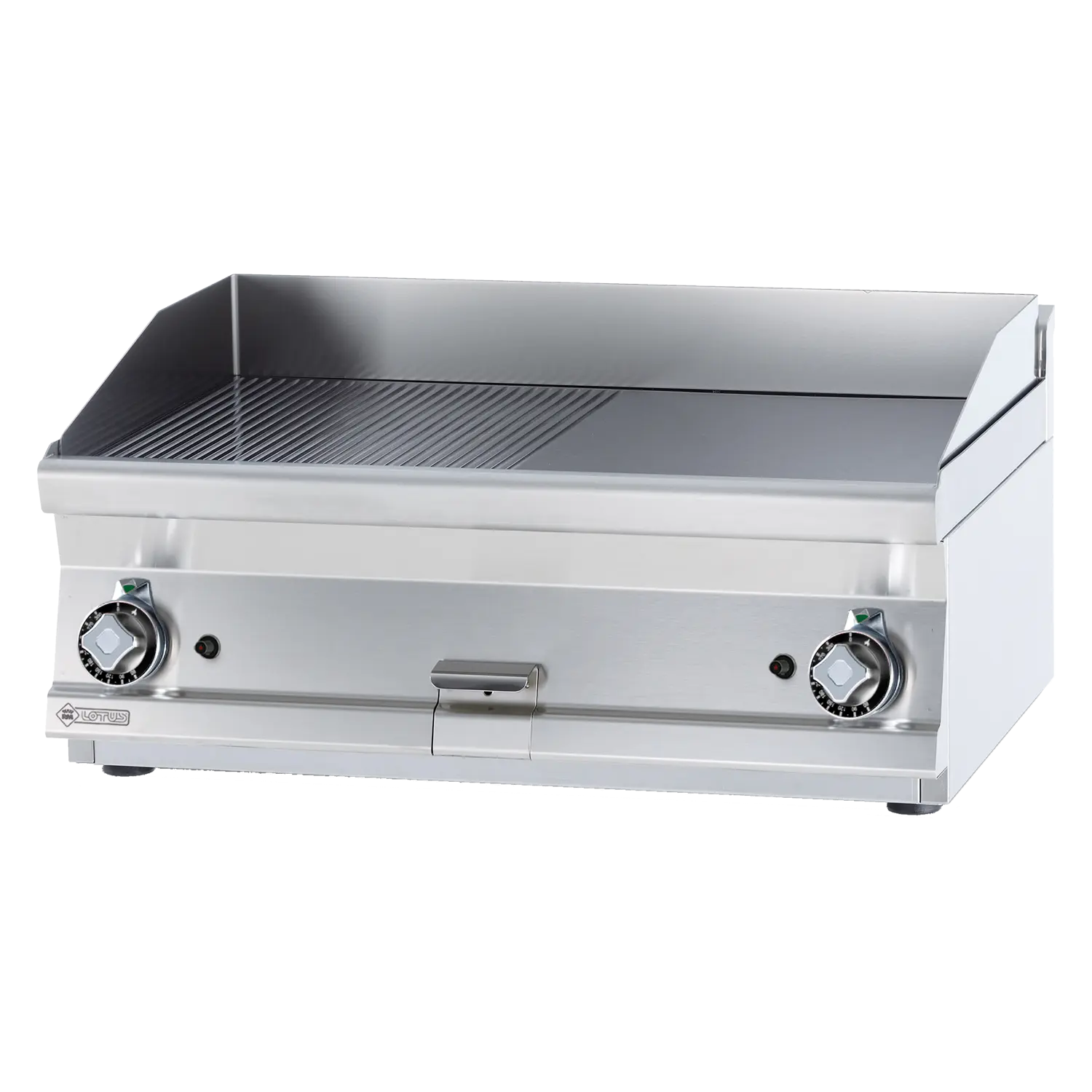 Grilovací deska 80x45 plynová chromovaná kombinovaná bez podestavby | RM - FTLRT-68GS