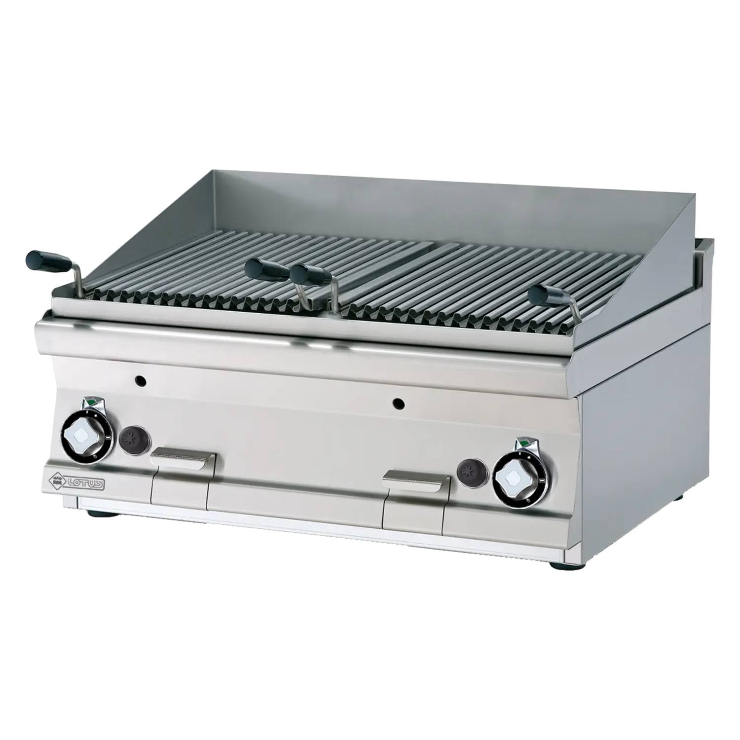 Lávový gril plynový 2x 38x43 bez podestavby | RM - CWT-68G