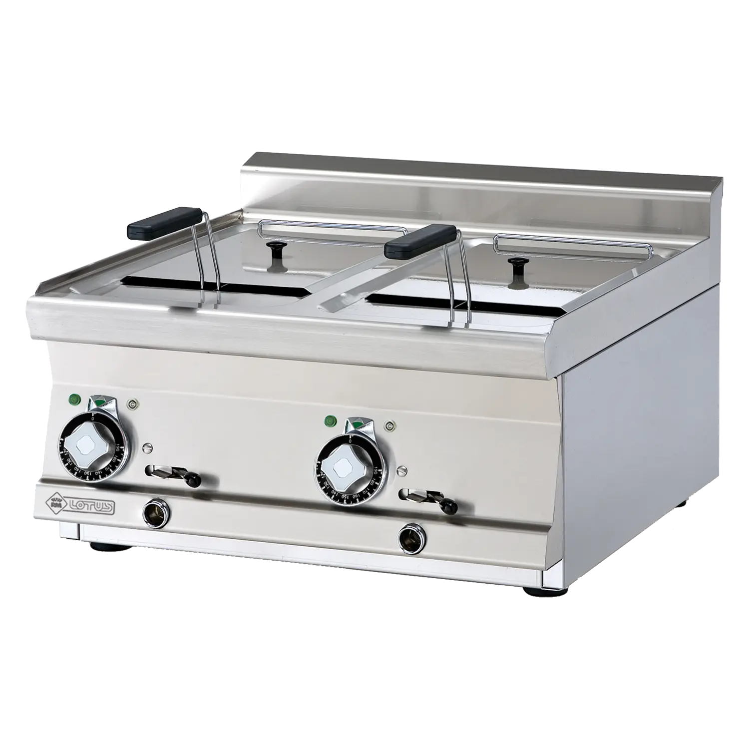 Fritéza elektrická dvojitá 0,4 kW/l, 10+10 l bez podestavby 230 V | RM - F2/10T-66EM