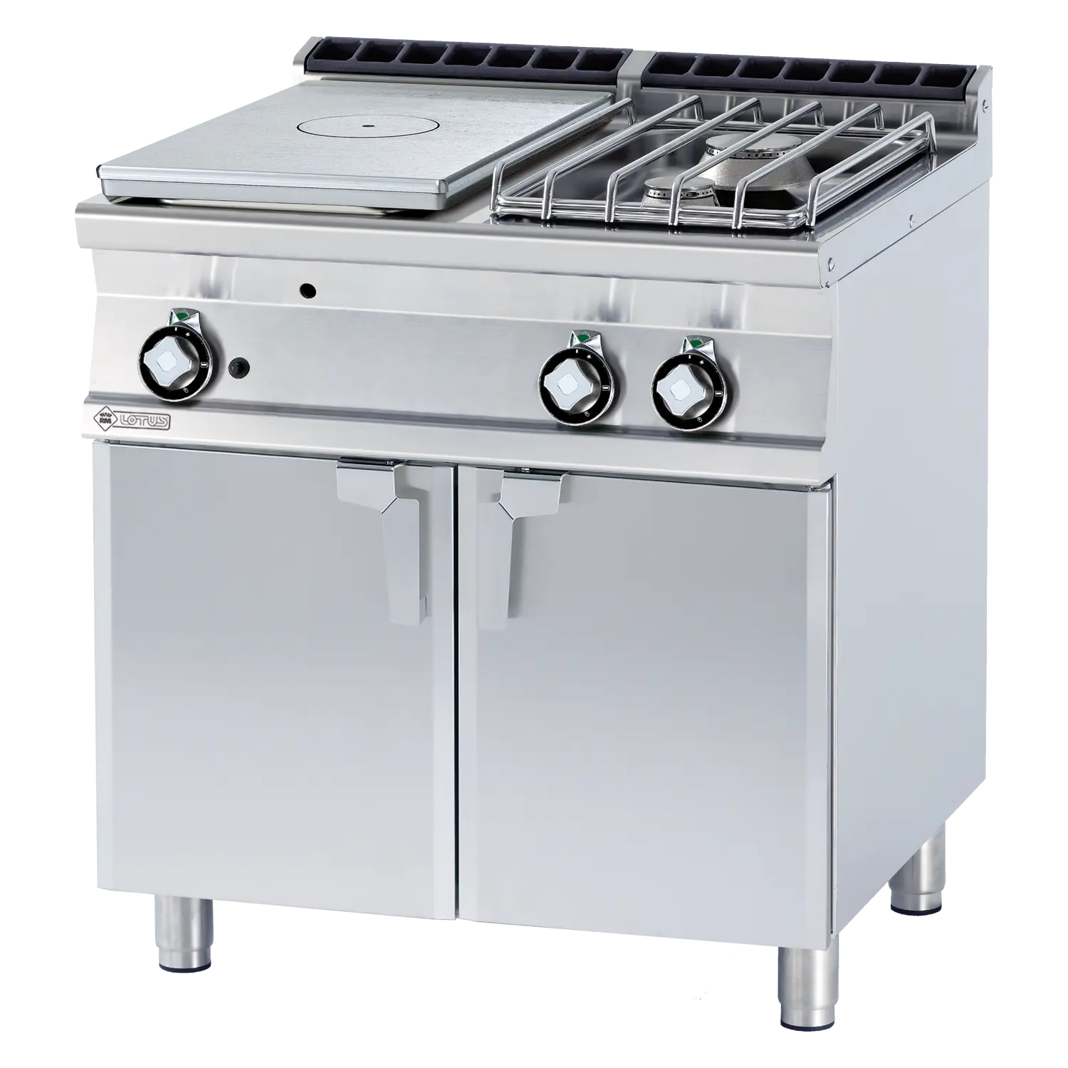 Sporák tálový plynový 3x hořák s podestavbou | RM - TP2-78GP