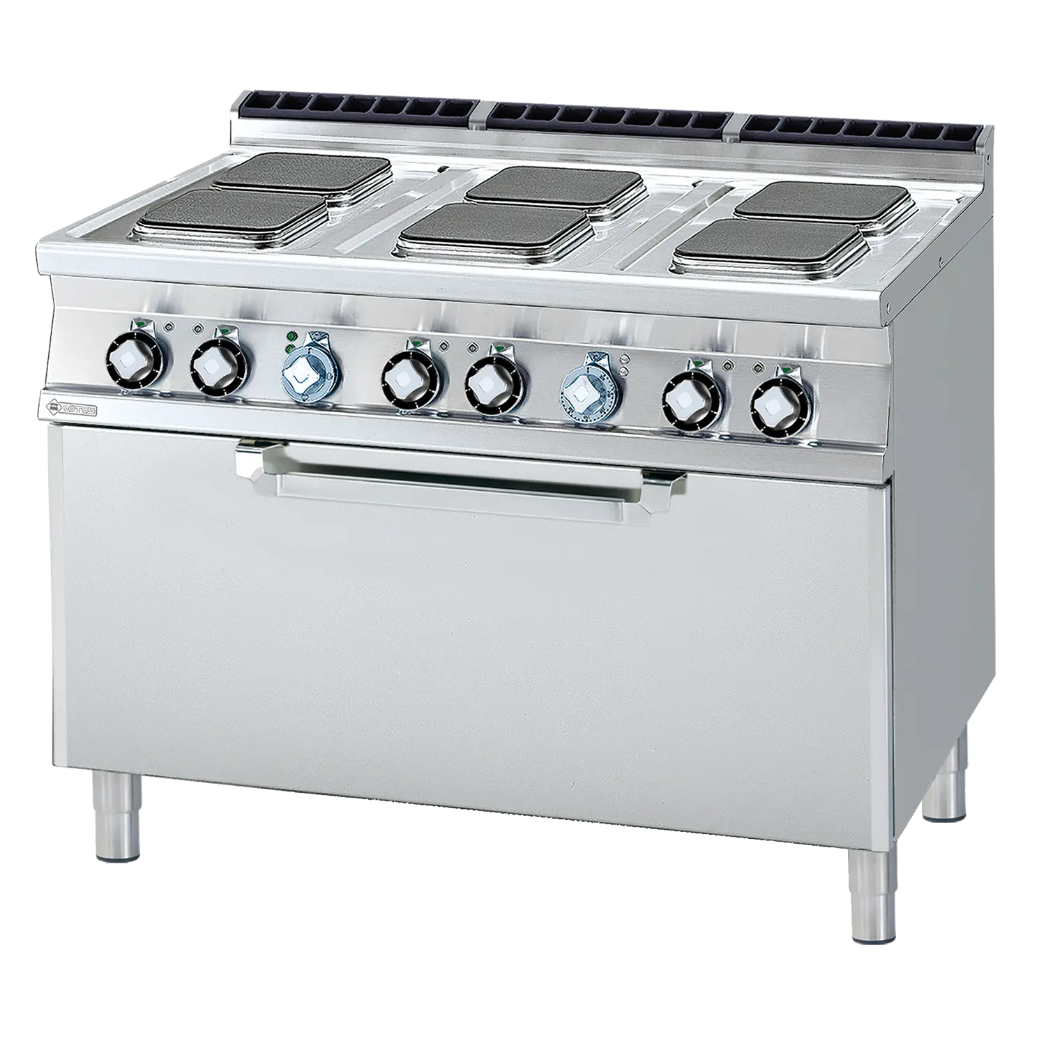 Sporák elektrický se statickou elektrickou troubou 3x GN 1/1 - 6x plotýnka 400 V | RM - CFQ6-712ET