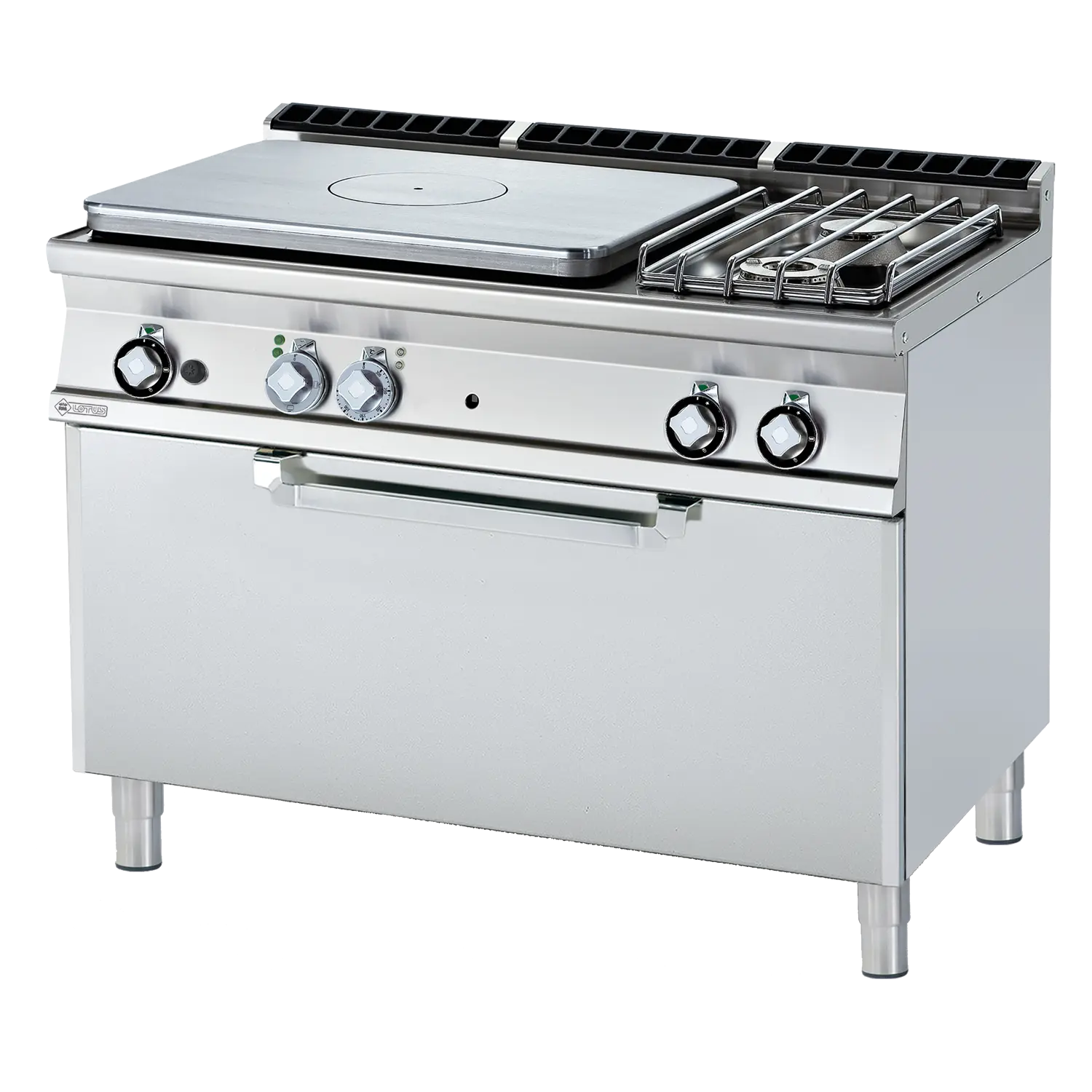 Sporák tálový kombinovaný se statickou elektrickou troubou 3x GN 1/1 - 3x hořák  | RM - TPF2-712GPE