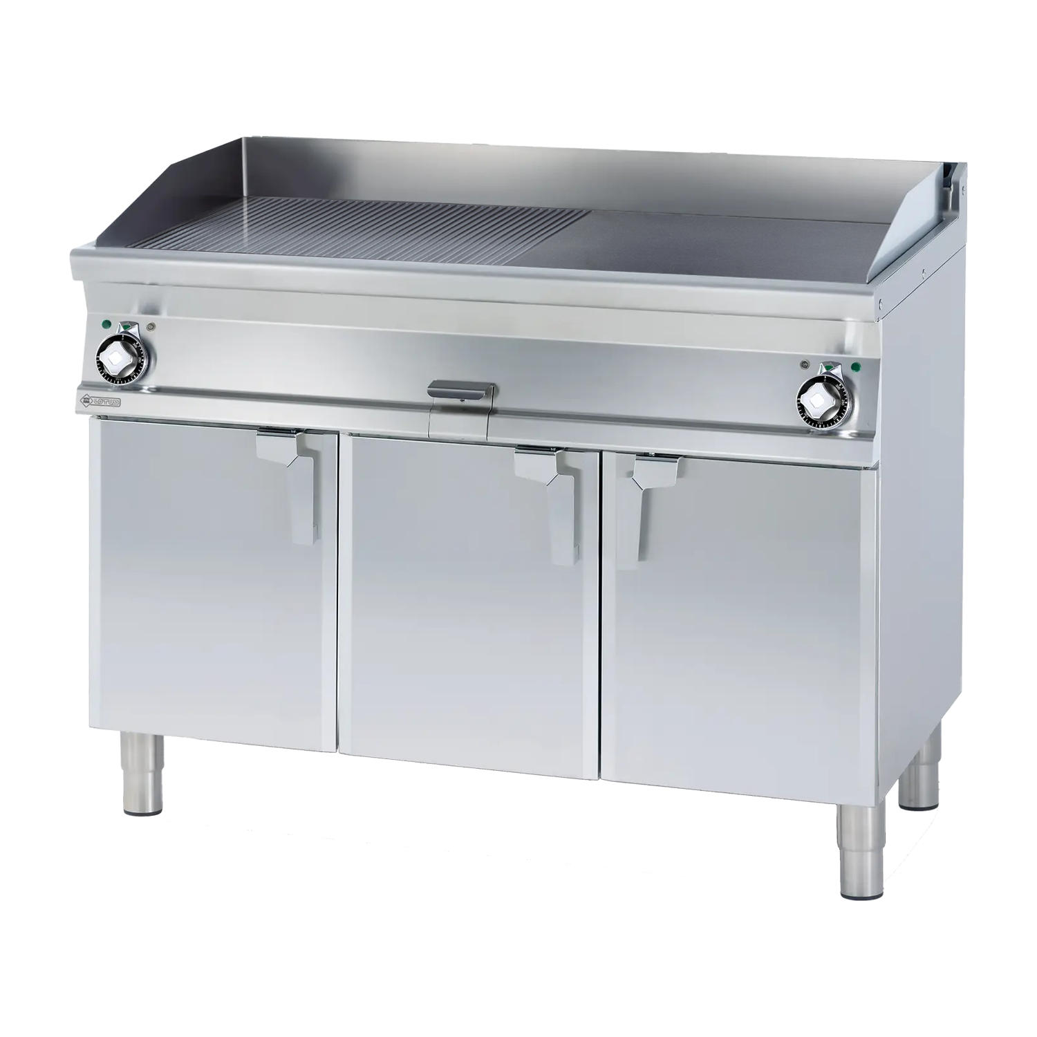 Grilovací deska 119x52 elektrická chromovaná kombinovaná s podestavbou 400 V | RM - FTLR-712ETS