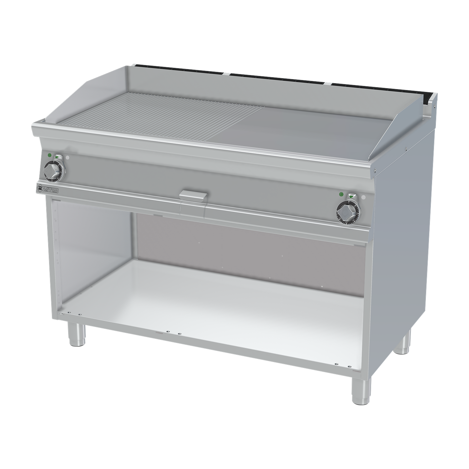 Grilovací deska 119x52 elektrická kombinovaná s podestavbou 400 V | RM - FTLR-712ET