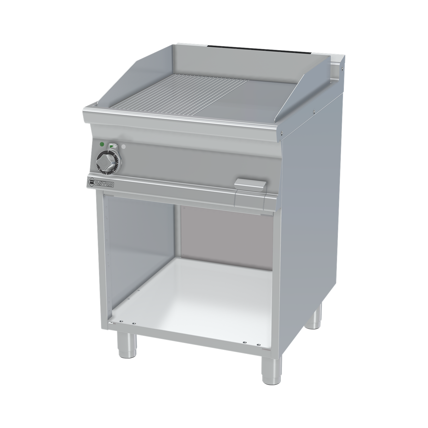 Grilovací deska 59x52 elektrická kombinovaná s podestavbou 400 V | RM - FTLR-76ET