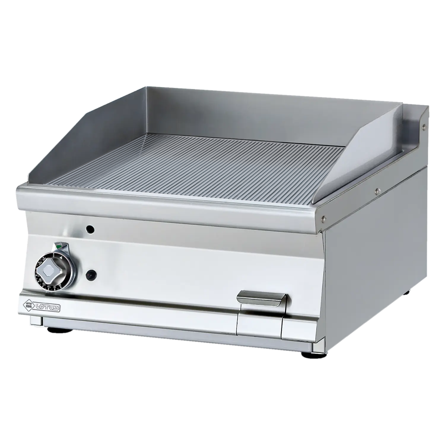 Grilovací deska 56x51 plynová chromovaná rýhovaná bez podestavby | RM - FTRT-76GS