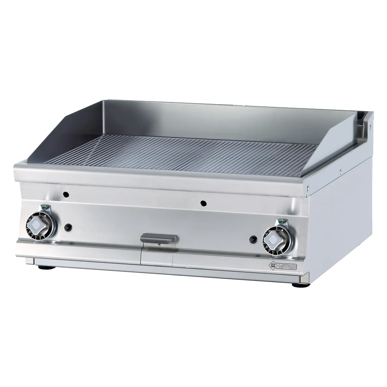 Grilovací deska 76x51 plynová chromovaná rýhovaná bez podestavby | RM - FTRT-78GS