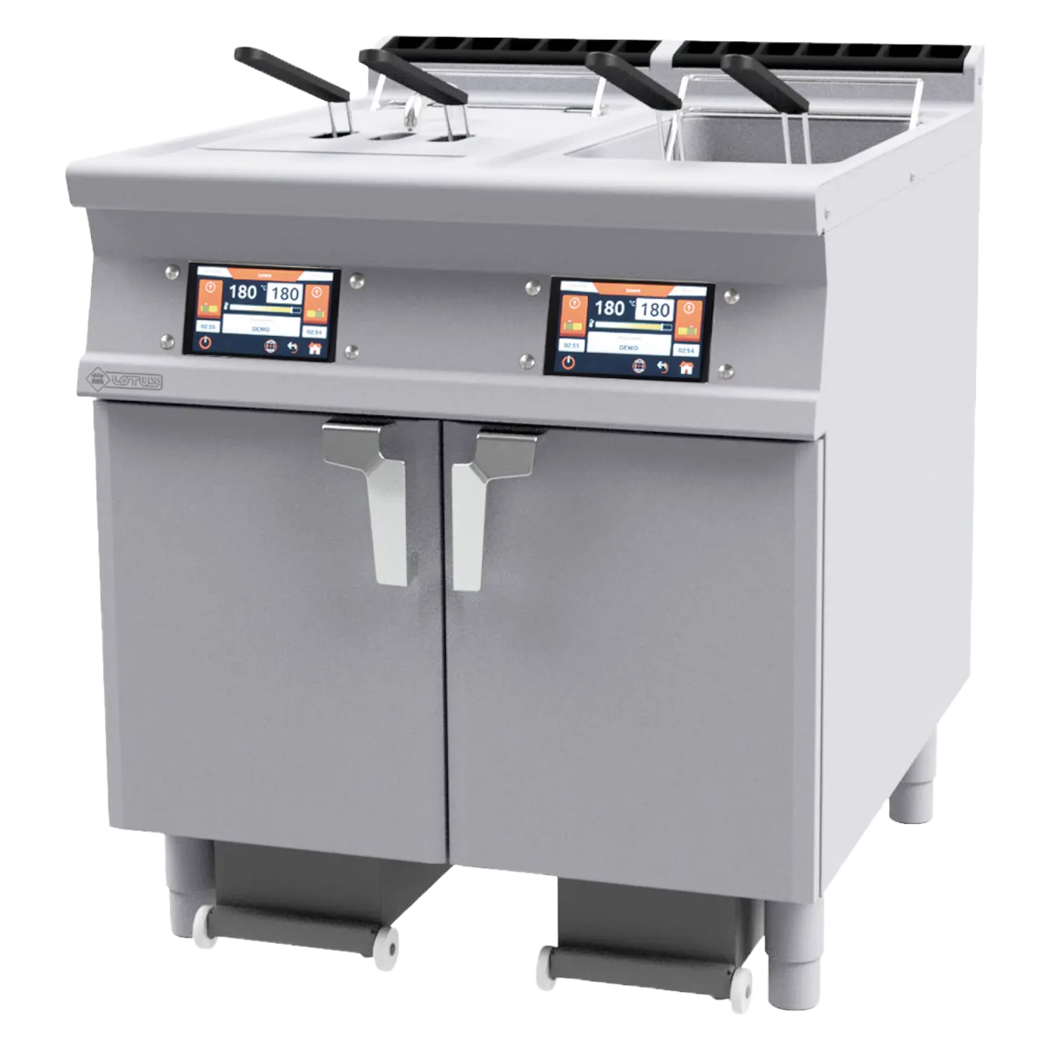 Fritéza elektrická 18+18 l automatická 7” displej, filtrace | RM - F2/18-78ETDP