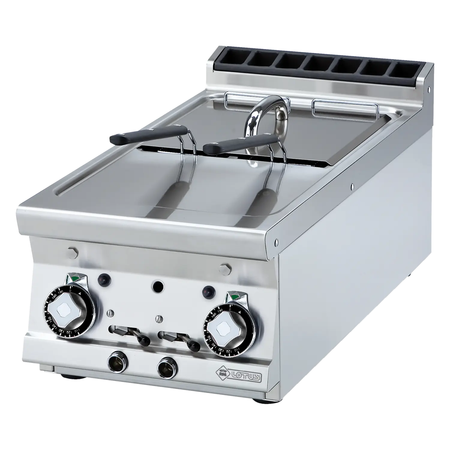 Fritéza plynová dvojitá 0,56 kW/l, 8+8 l bez podestavby | RM - F2/8T-74G