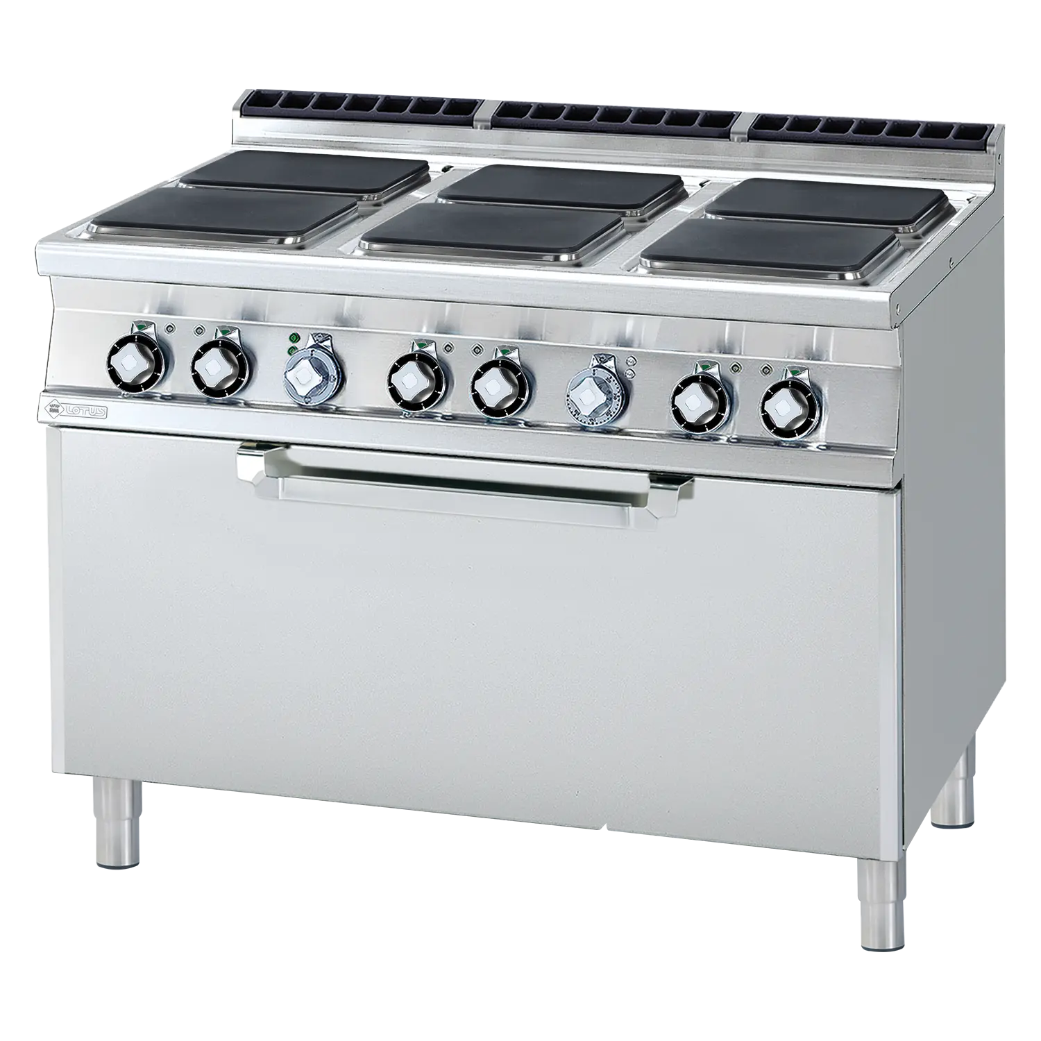 Sporák elektrický se statickou elektrickou troubou 3x GN 1/1 - 6x plotýnka 400 V | RM - CFQ6-912ET