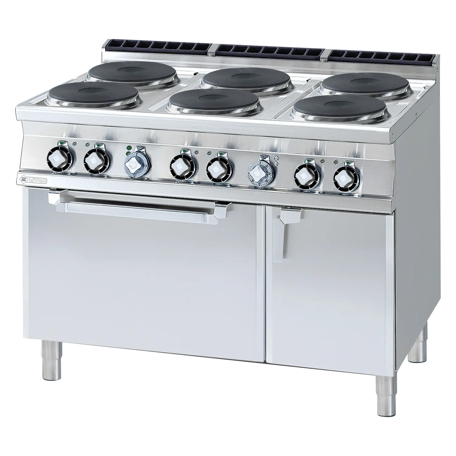 Sporák elektrický se statickou elektrickou troubou GN 2/1 - 6x plotýnka 400 V | RM - CF6-912ETV