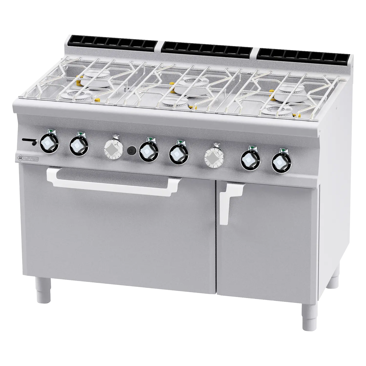 Sporák vodní plynový se statickou plynovou troubou GN 2/1 - 6x hořák  | RM - CFA6-912GV