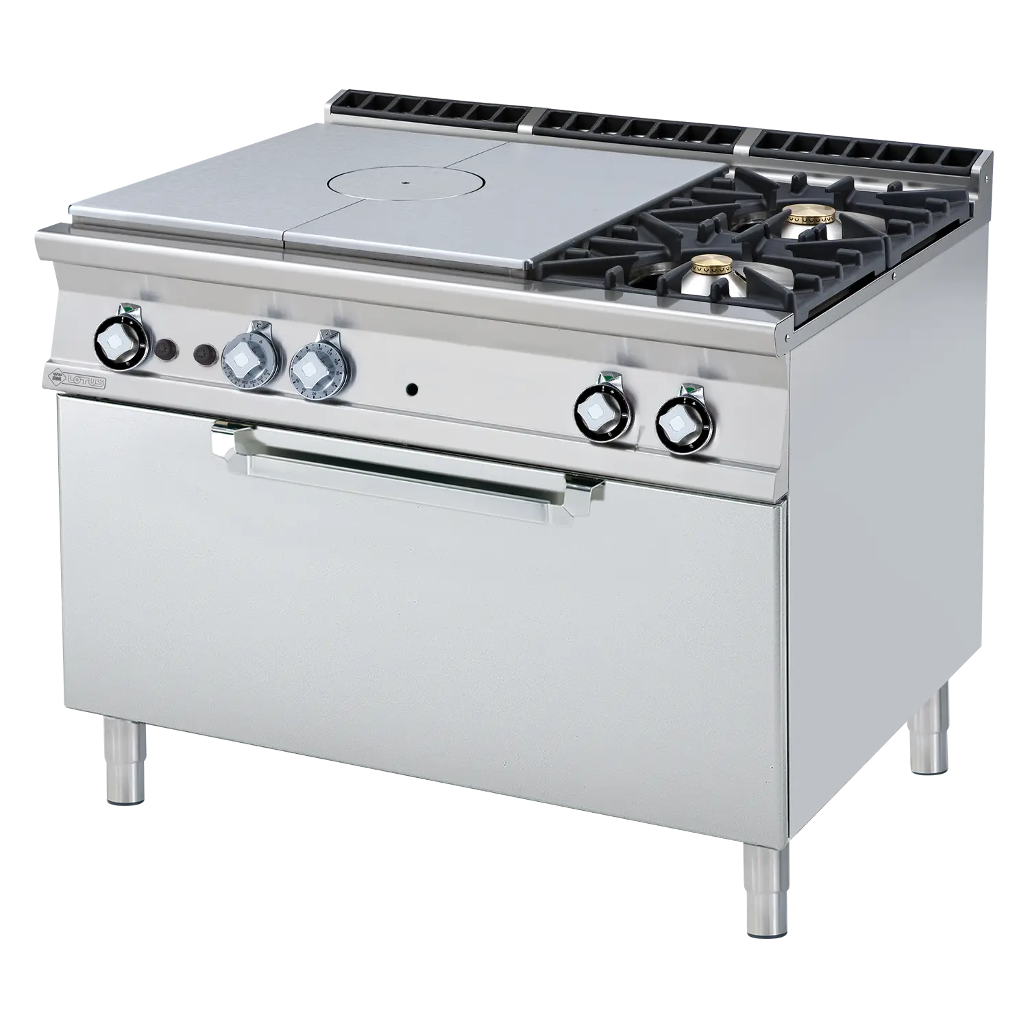 Sporák tálový plynový se statickou plynovou troubou 3x GN 1/1 - 3x hořák  | RM - TPF2-912G