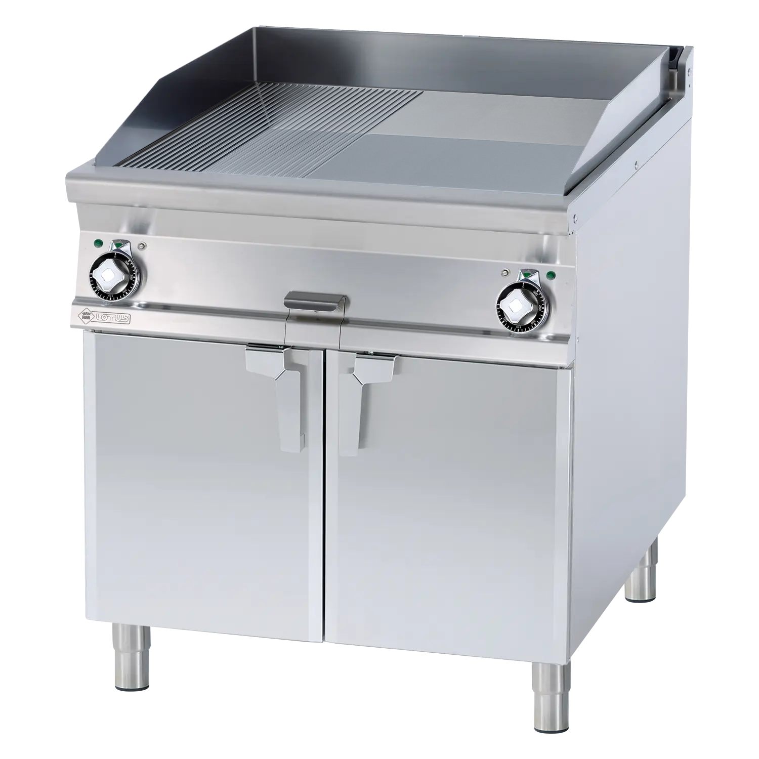 Grilovací deska 76x68 elektrická chromovaná kombinovaná s podestavbou 400 V | RM - FTLR-98ETS